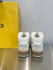 Fendi Match White Leather High-Tops Sneaker - 4