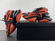 Balmain Neoprene And Leather Unicorn Low-Top Orange Sneakers - 6