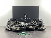 Balmain Neoprene And leather Unicorn Low-Top Black Sneakers - 2