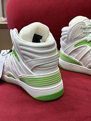 	 Gucci Basket High Top Green And White Sneaker - 4