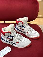 Gucci Basket High Top Blue And Red Sneaker - 3