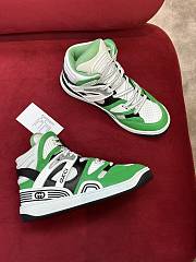 	 Gucci Basket High Top Green And Black Sneaker - 2