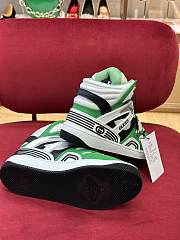 	 Gucci Basket High Top Green And Black Sneaker - 3