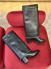 Chanel High Boots Suede Calfskin & Lambskin Black G39345 X56709 94305 - 5