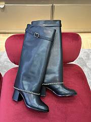Chanel High Boots Suede Calfskin & Lambskin Black G39345 X56709 94305 - 2
