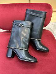 	 Chanel High Boots Suede Calfskin & Lambskin Black G39345 X56709 94301 - 4
