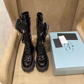 Prada Monolith shiny leather boots