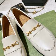 	 Gucci Loafer White With Horsebit - 5
