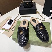 Gucci Double G Matelassé Black Slippers - 4
