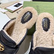 Gucci Double G Matelassé Black Slippers - 3