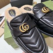 Gucci Double G Matelassé Black Slippers - 2