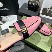 	 Gucci Women's Pink Slipper With Double G - 6