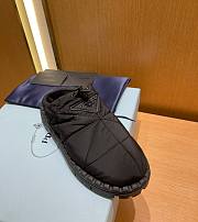 	 Prada Padded Black Nylon Slip-On Shoes - 6