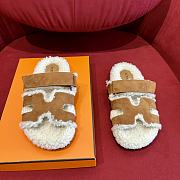 Hermes Suede Fur Plain Loafers & Slip-ons 01 - 2