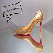 Christian Louboutin Beige Strass 120 Crystal Pigalle Follies Pumps - 5