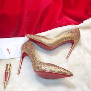 Christian Louboutin Beige Strass 120 Crystal Pigalle Follies Pumps - 3
