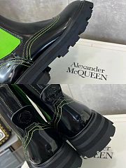 Alexander McQueen Women's Wander Chelsea Boot In Black Acid Green - 5