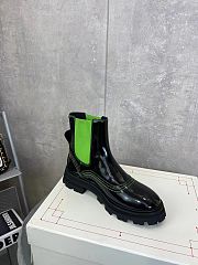 Alexander McQueen Women's Wander Chelsea Boot In Black Acid Green - 4