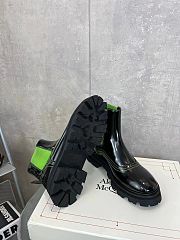 Alexander McQueen Women's Wander Chelsea Boot In Black Acid Green - 3