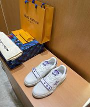 Louis Vuitton Trainer Sneaker White Purple - 1