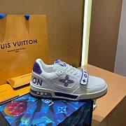 Louis Vuitton Trainer Sneaker White Purple - 6