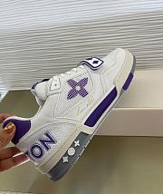 Louis Vuitton Trainer Sneaker White Purple - 5