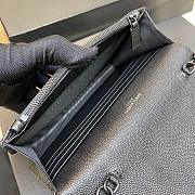 Saint Laurent Cassandre Quilted Textured-Leather Shoulder Black Bag One Size - 5