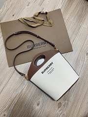 Burberry Canvas and Leather Two Tone Small Bucket Bag NaturalTan - 1