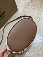 Burberry Canvas and Leather Two Tone Small Bucket Bag NaturalTan - 3