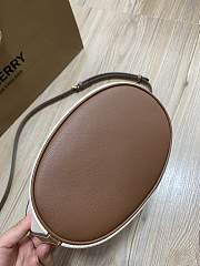 Burberry Canvas and Leather Two Tone Small Bucket Bag NaturalTan - 5