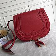 Chloé Marcie Small Saddle Bag Red - 1