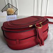 Chloé Marcie Small Saddle Bag Red - 2