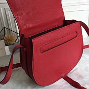 Chloé Marcie Small Saddle Bag Red - 5