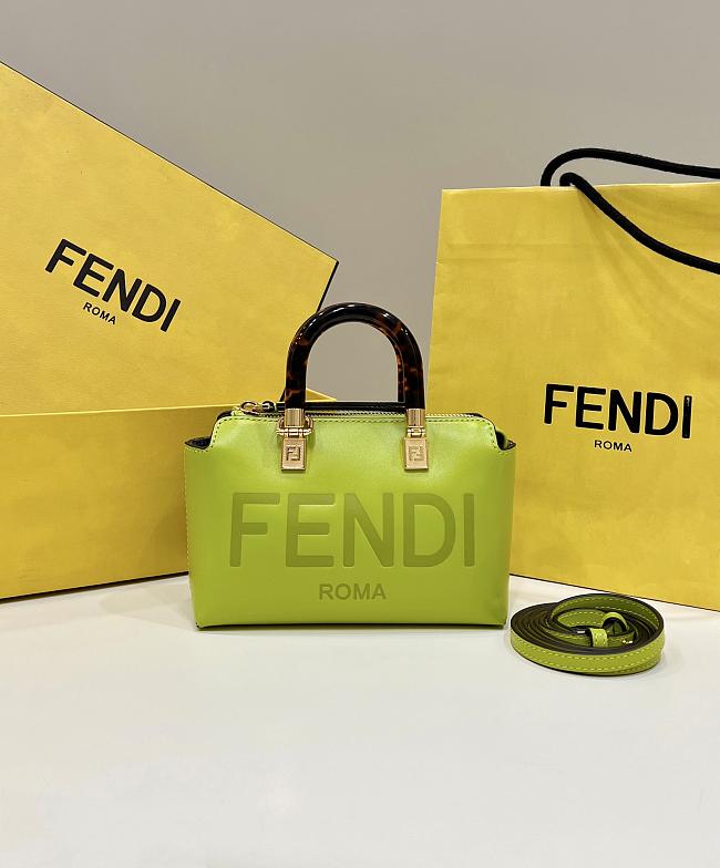 Fendi By The Way Mini Acid Green Leather Small Boston Bag - 1