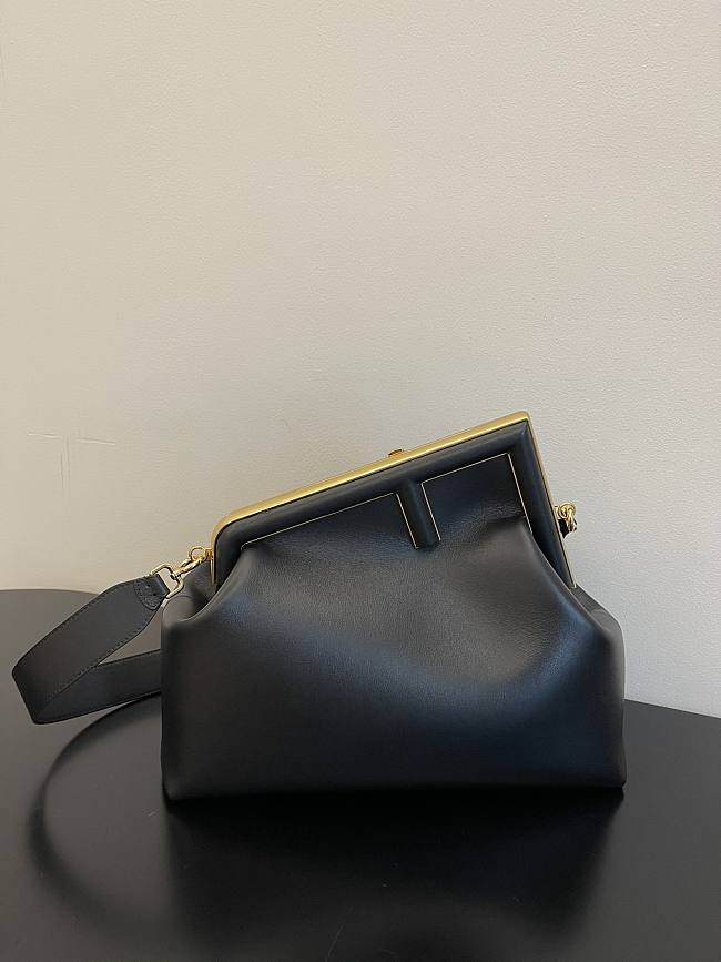 Fendi First Small Black Leather Bag - 1