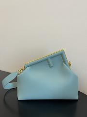 Fendi First Small Turquoise Leather Bag - 1