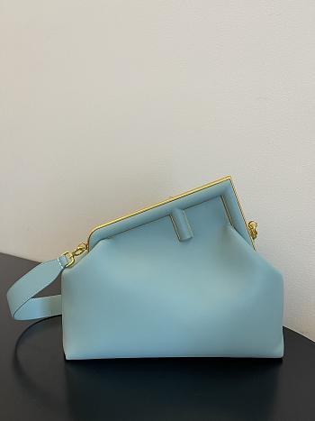 Fendi First Small Turquoise Leather Bag