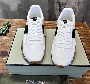 Tom Ford Suede Eco-Friendly Material James White/Black + Cream Sneaker