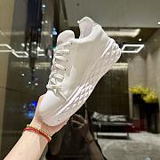Diamond Light MaxiF White Knit Low-Top Trainers with Platform Sole - 4