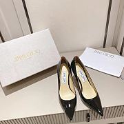 Jimmy Choo Romy 85 Black Patent Leather Pointy Toe Pumps - 1