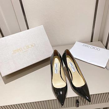 Jimmy Choo Romy 85 Black Patent Leather Pointy Toe Pumps