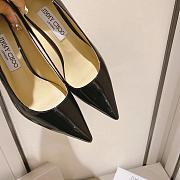 Jimmy Choo Romy 85 Black Patent Leather Pointy Toe Pumps - 5