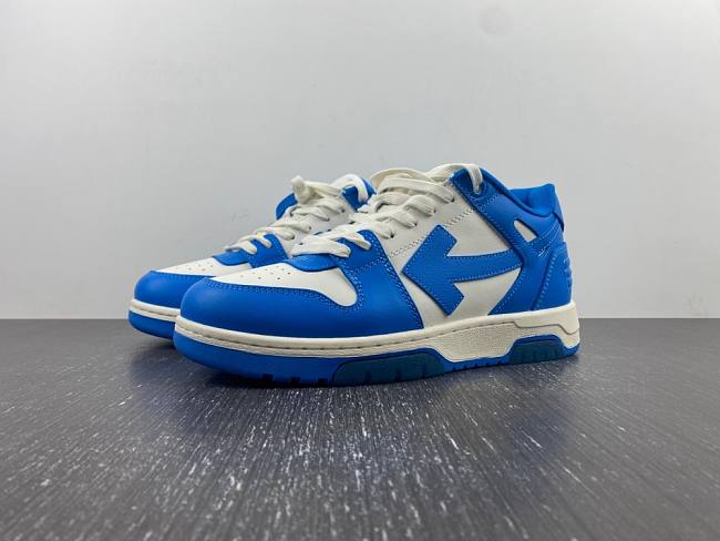 Off-White Out Of Office OOO Low Tops White Blue (FW22) OMIA189F22LEA0014501 - 1
