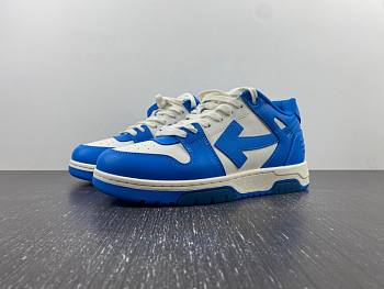 Off-White Out Of Office OOO Low Tops White Blue (FW22) OMIA189F22LEA0014501