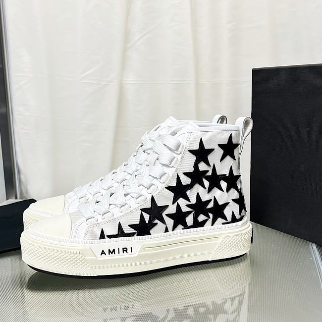 AMIRI Stars Court Hi White Sneaker - 1