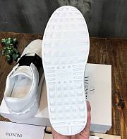 Valentino Open Sneaker In Calfskin Leather WhiteBlack - 4