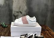 Valentino Open Sneaker In Calfskin Leather WhiteWater Rose - 1