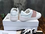 Valentino Open Sneaker In Calfskin Leather WhiteWater Rose - 3