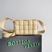 Bottega Veneta Cassette Intrecciato Leather Shoulder Taupe Bag - 1