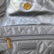 Chanel 22 Handbag Metallic Calfskin & Silver-Tone Metalsilver 39 × 42 × 8 cm AS3261 - 5